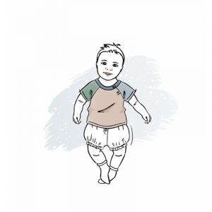 wykrój na t-shirt raglan dla chłopca lub dziewczynki newborn
