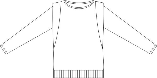 wykrój online na bluzę dziecięcą Etna