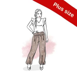 wykrój na spodnie damskie Jasmine plus size online
