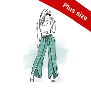 wykrój na spodnie damskie Fly plus size online