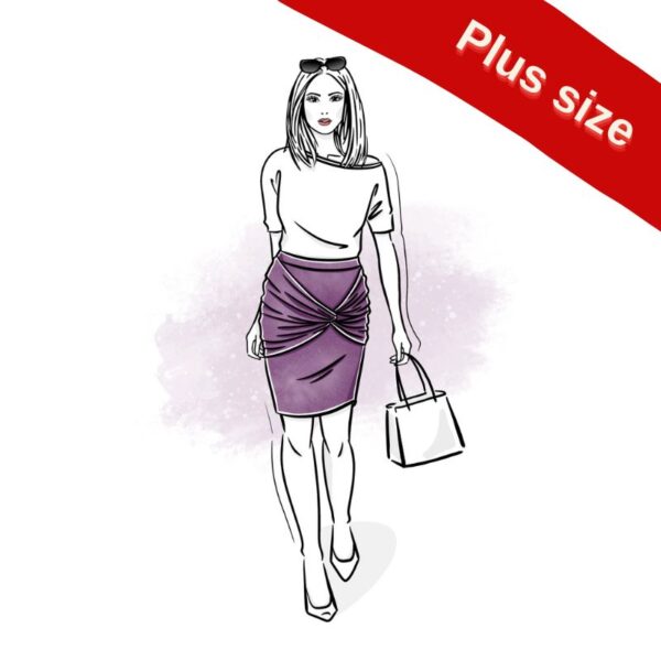 wykrój na spódnicę damską Node plus size online