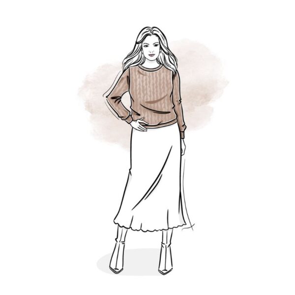 wykrój na sweter damski Tagla online