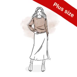 wykrój na sweter damski Tagla online plus size