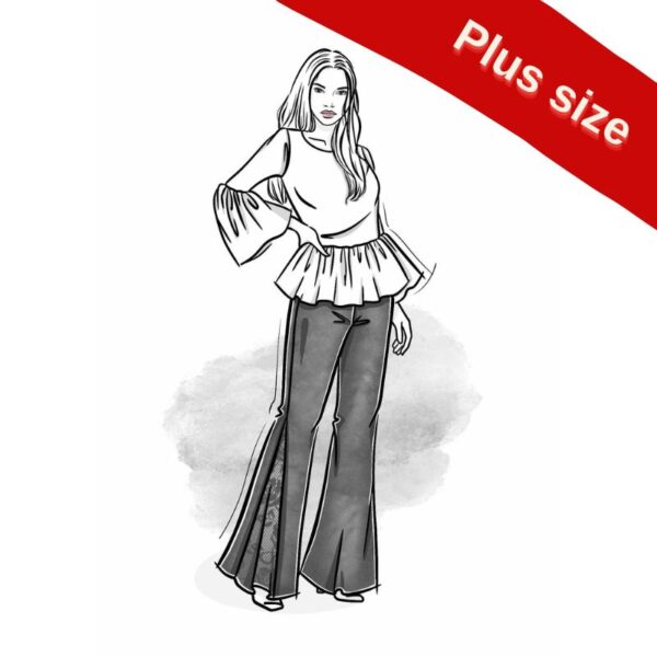 wykrój na spodnie damskie Campana plus size online