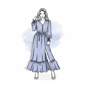 wykrój na sukienkę damską Spring online Strefa Kroju i Szycia