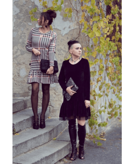 Wykrój na sukienkę damską z falbanką na dole Karolina rozmiar 2XS-3XL
