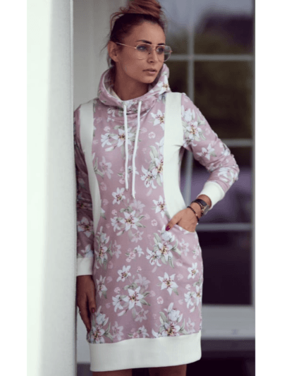 Wykrój na bluzo-tunikę damską Didi z kapturem i kieszeniami wpuszczanymi w szew 2XS-3XL