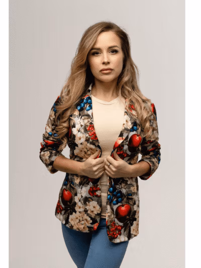 Wykrój na marynarkę damską bez podszewki rozmiary 2XS-3XL