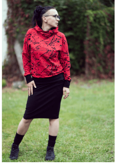 Wykrój na spódnicę ołówkową damską 2XS-3XL