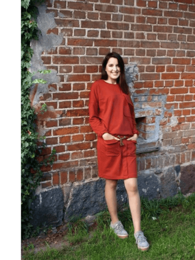 Wykrój na zestaw damski: bluza i spódnica Milena rozmiar 2XS-3XL