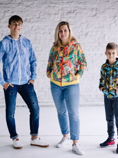 Kurs szycia bluzy z kapturem Hoodi damskiej 2XS-3XL, męskiej S-3XL i dziecięcej 98-152