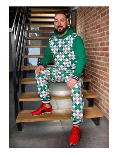 Wykrój na bluzę męską Tomasz plus size rozmiar 3XL-9XL