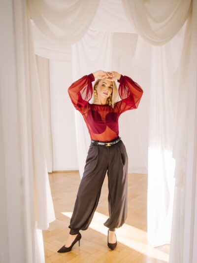 Wykrój na bluzkę damską z siatki Madison rozmiar 2XS-3XL