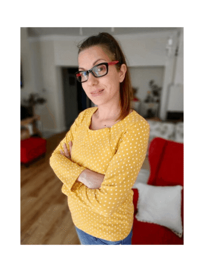 Wykrój na bluzkę damską do karmienia z zamkami krytymi rozmiar XS-3XL