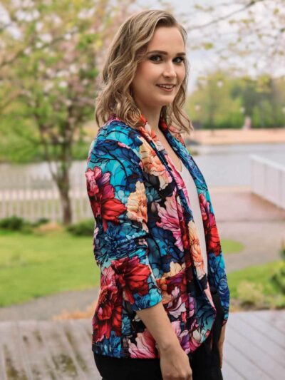 Wykrój na kardigan damski plus size rozmiar 3XL-9XL