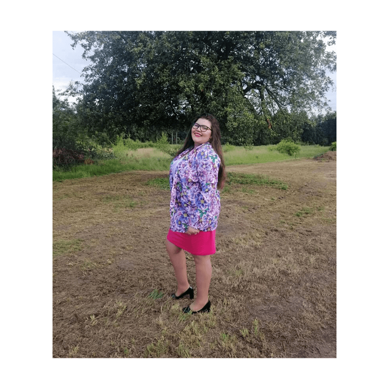 wykrój na kardigan damski plus size