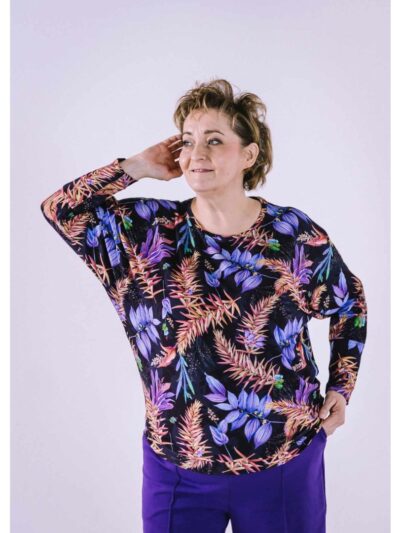 Wykrój na long Pink plus size rozmiar 3XL-9XL