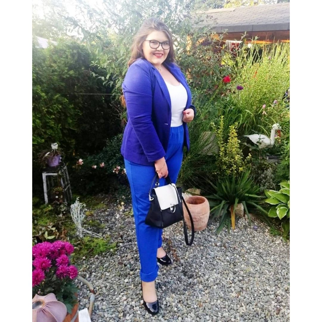 wykrój na spodnie damskie klasyczne dresowe plus size