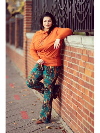 Wykrój na spodnie dzwony damskie Polina plus size rozmiar 3XL-9XL