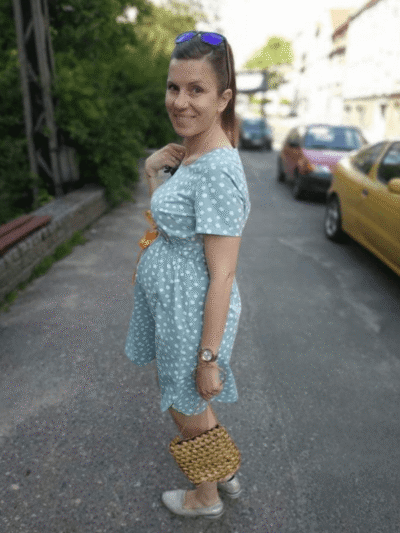 Wykrój na sukienkę ciążową XS-3XL
