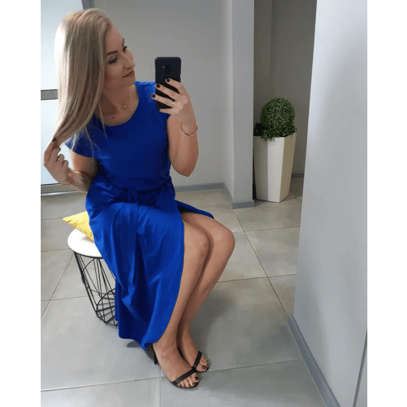 sukienka damska Carmen niebieska