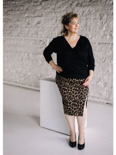 Wykrój na sweter damski Ella plus size rozmiar 3XL-9XL