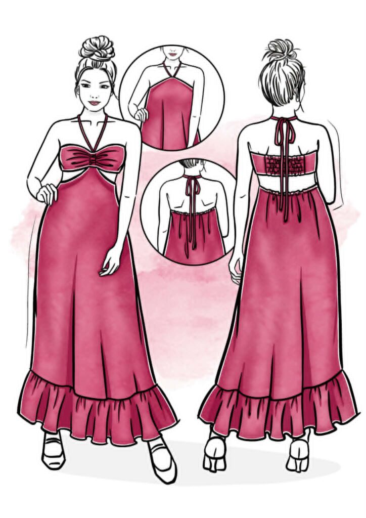 sukienka ariella ilustracja pionowa